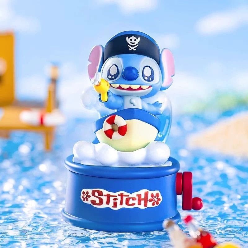 ｜シークレット 人气No.1 Disney x GOLDLOK Stitch スティッチ 史迪奇萌动海岛” 楽しい島生活 ” 中国 モデル 滋水海盗｜動くことができる blue 1点