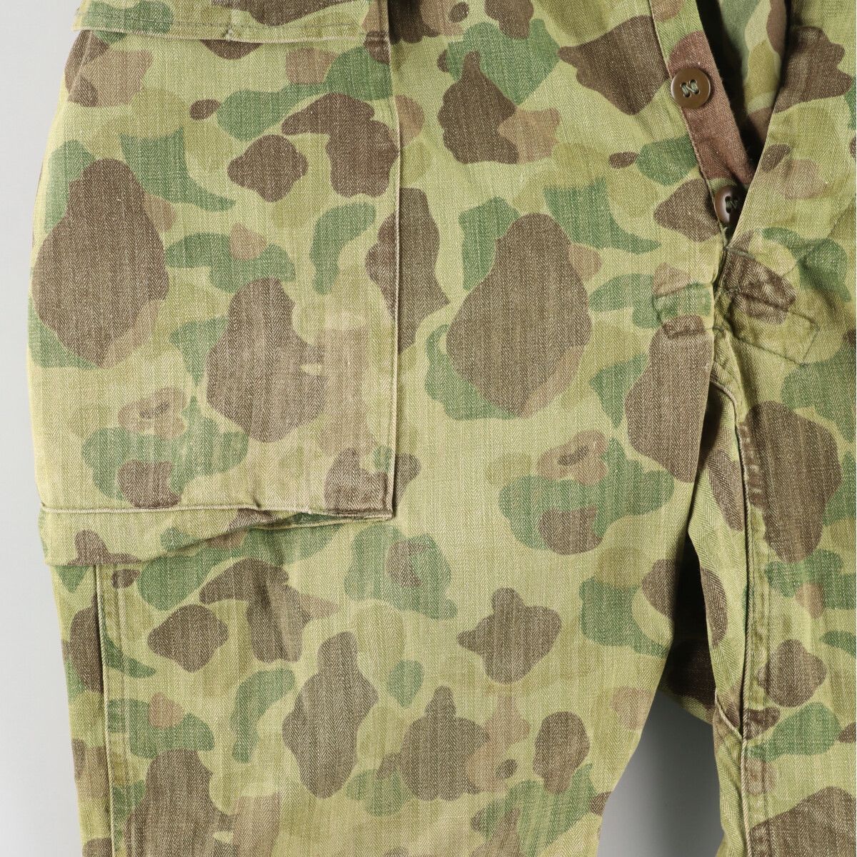 古着 40年代 米軍実品 M-43 ダックハンターカモ 迷彩柄 HBT