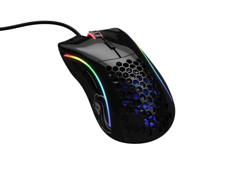 Glorious グロリアス モデルd エルゴノミクスマウス ゲーミング マウス サイドボタン RGB 光る 6個プログラムボタンDPI 12000 ブラック pc ゲーム用 69g