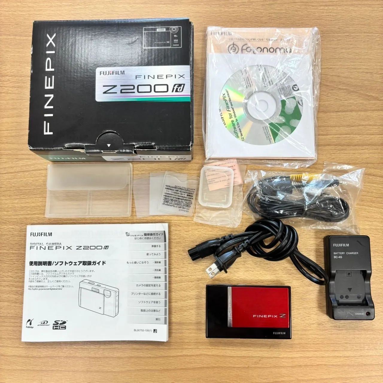 【動作確認済み】FINEPIX z200fd バッテリー、充電器、ケーブル付き Usb ac/dc電源アダプタカメラのバッテリー充電器 + pcコード富士