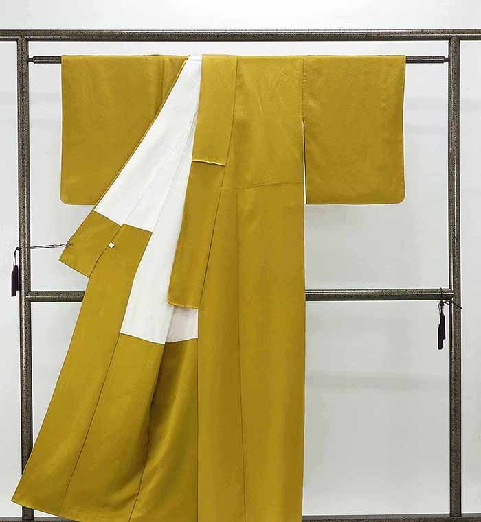 色無地 正絹 染色作家 二代目清次郎作 身丈156cm 裄丈62.5cm 色無地 四