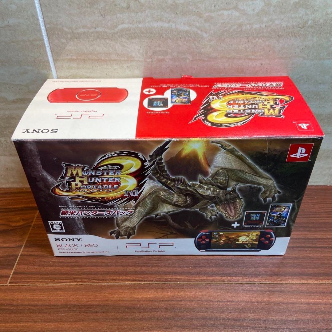 PSP 3000 本体 新米ハンターズパック ブラック|レッド 3978