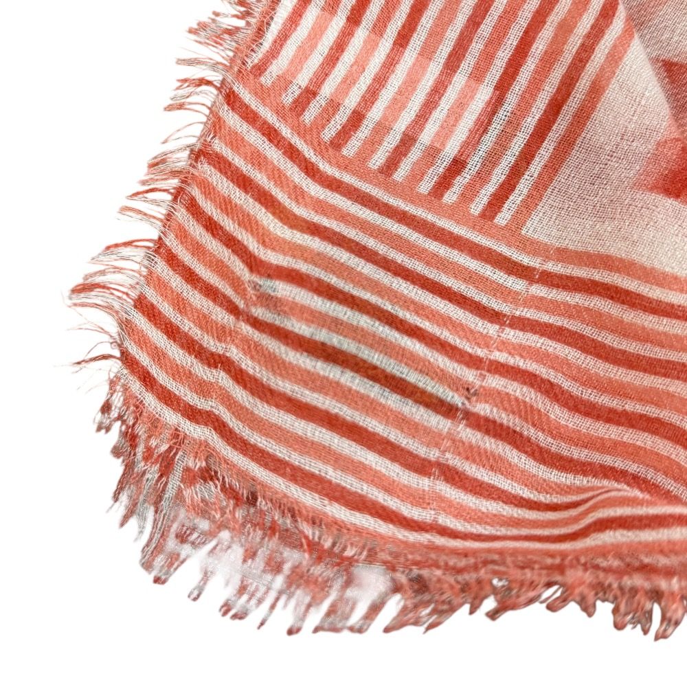 良品 Loro Piana ロロピアーナ カシミヤシルク 大判スカーフ レッド  