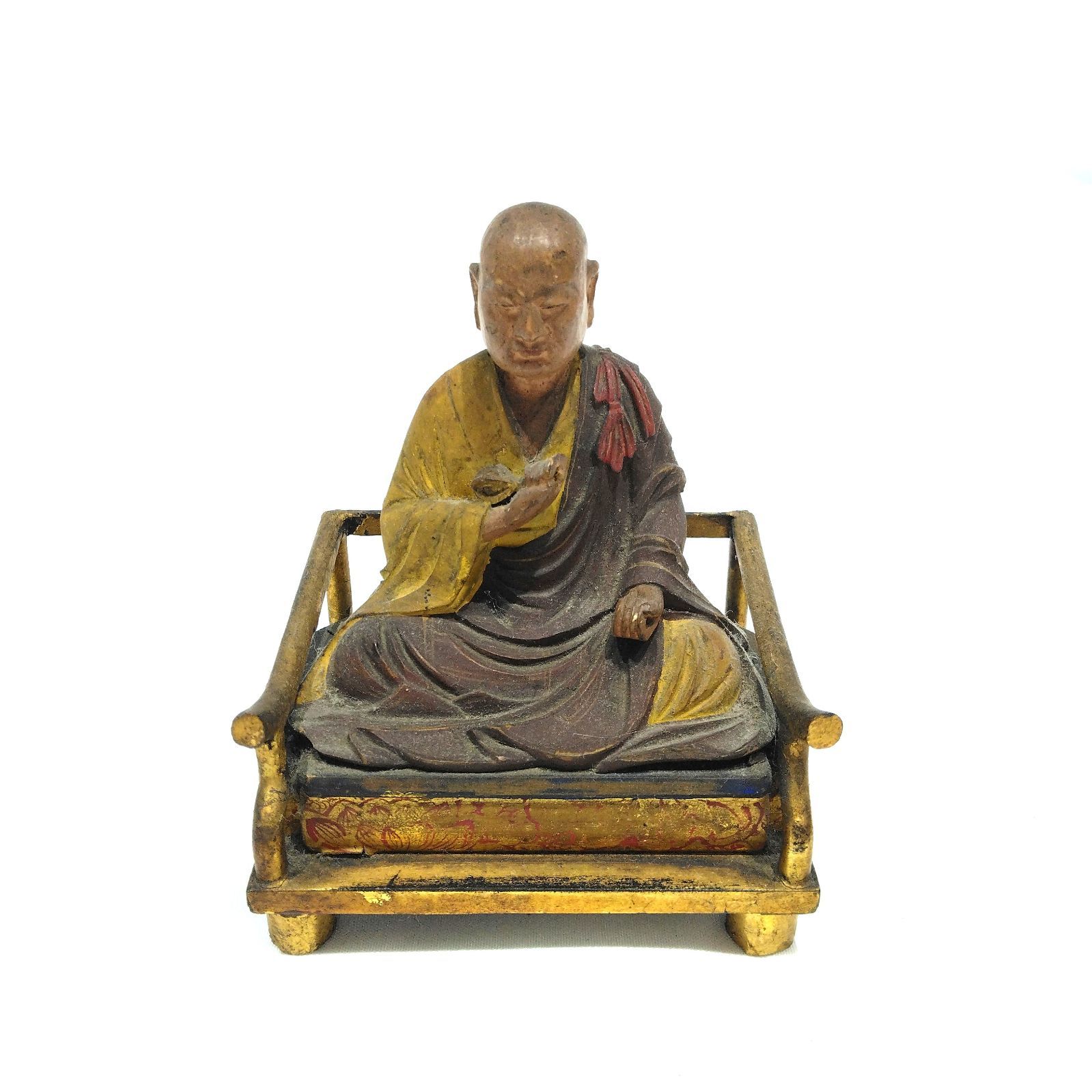 厨子入り 弘法大師像 仏像 木彫 彩色 仏具 A456 厨子入り 弘法大師像 仏像 木彫 彩色 仏具 A456 - メルカリ