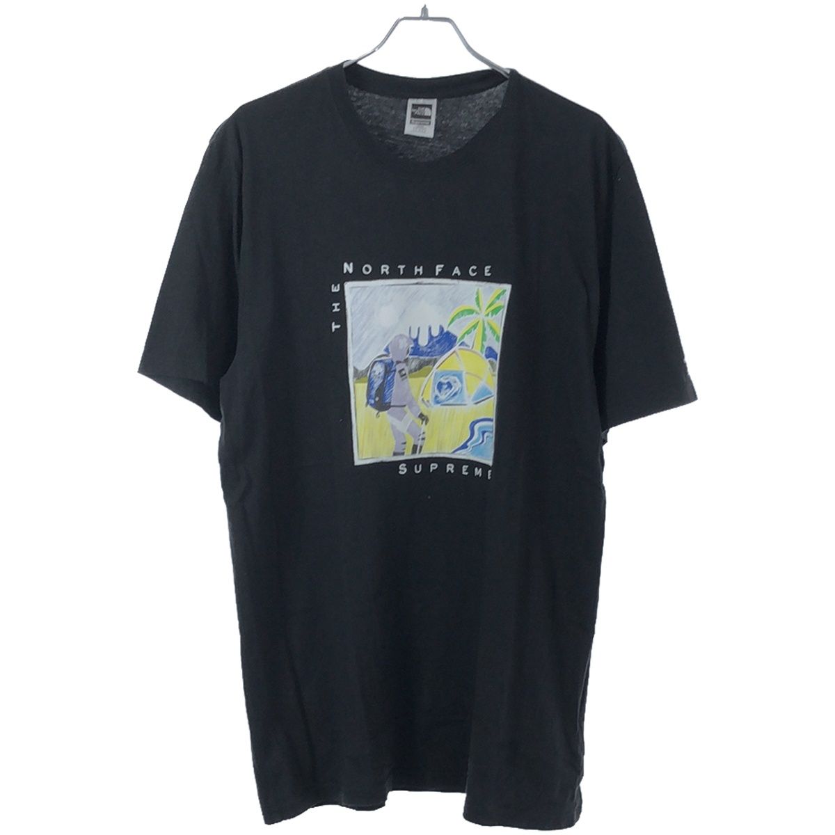 Supreme × THE NORTH FACE シュプリーム × ノースフェイス 22SS Sketch S/S Top プリントTシャツ ブラック  L - メルカリ