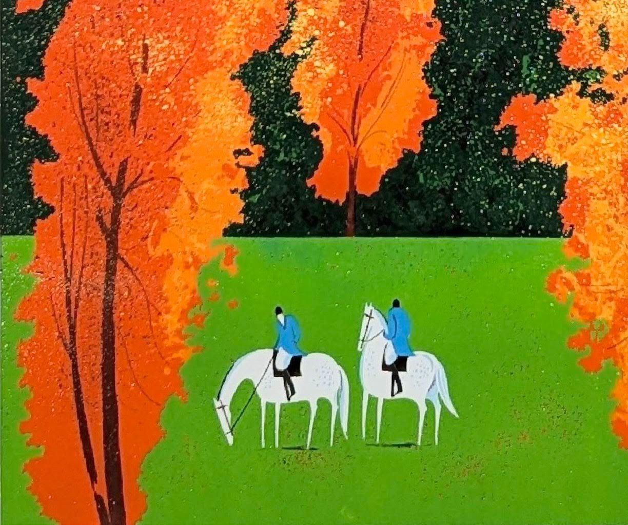 【真作】【直筆サイン】セルジュ・ラシス「紅葉の頃」【美品】 真作】【直筆サイン】セルジュ・ラシス「紅葉の頃」【美品