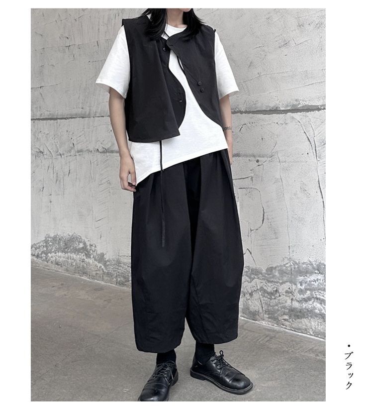 新品、未使用品【Cafetty】 バルーンパンツ　ブラックLサイズコクーンパンツ シェフ パンツ レディース シェフパンツ 大きいサイズ コットン