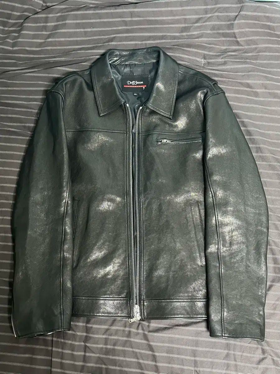 XL DOFFJASON ドフジェーソン ラムスキン Vegetable ベジタブル シングル ジャケット 黒