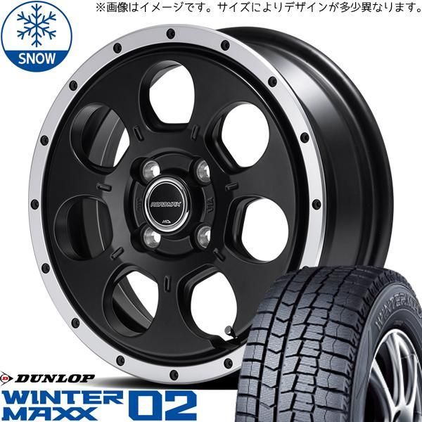 165/60R15 スタッドレスタイヤホイールセット デリカミニ etc (DUNLOP WINTERMAXX02 & ROADMAX WO7  4穴 100) - メルカリ