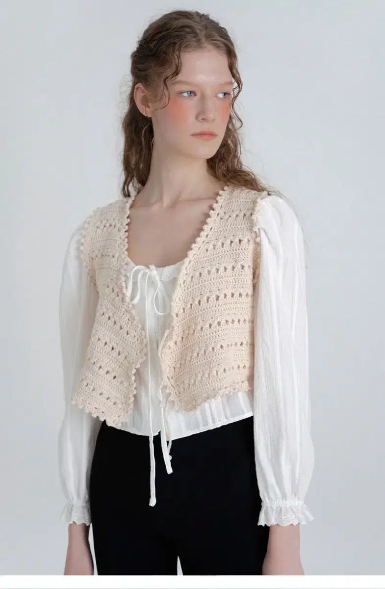 WITHOUTSUMMER フュージ クロシェ ニット ベスト