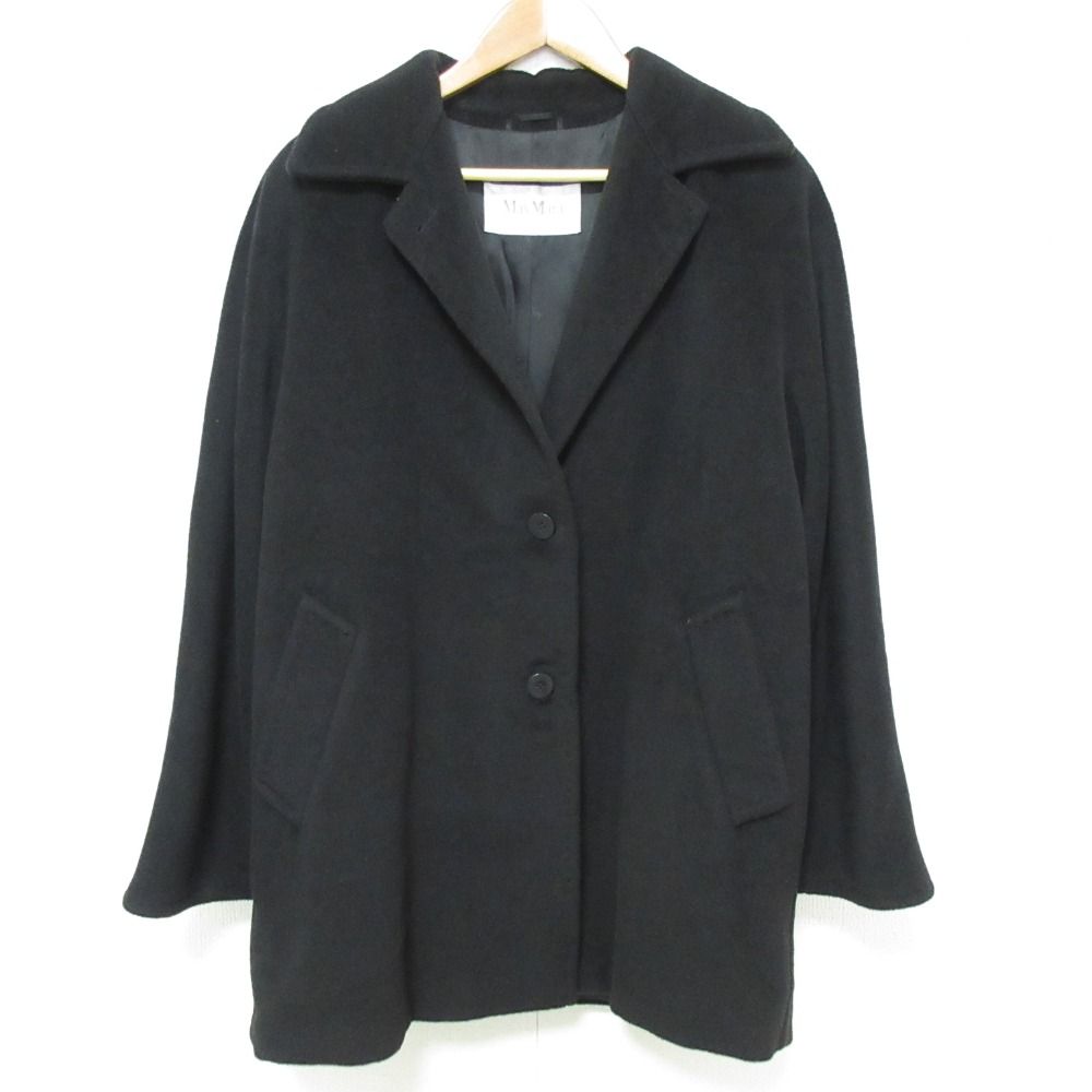 ✨美品✨ MaxMara チェスターコート 42 ブラック カシミヤ 100