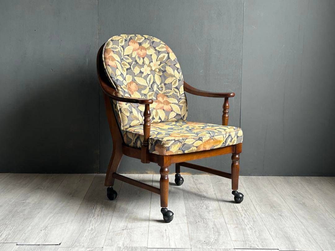 アンティーク家具 椅子 karimoku カリモク アームチェア ②カリモクkarimoku アームチェアアンティークヴィンテージ