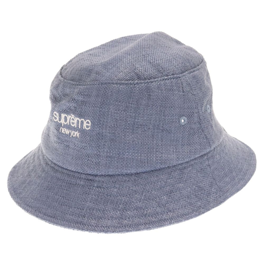 SUPREME (シュプリーム) 22SS Classic Logo Raffia Crusher Hat