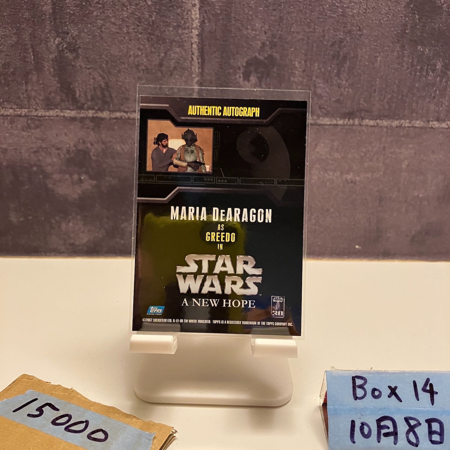【限定品】 2007 Topps Maria De Aragon 直筆サインカード Star Wars A New Hope As Greedo 30th Anniversary カード 海外コンビニコラボ公式限定商品