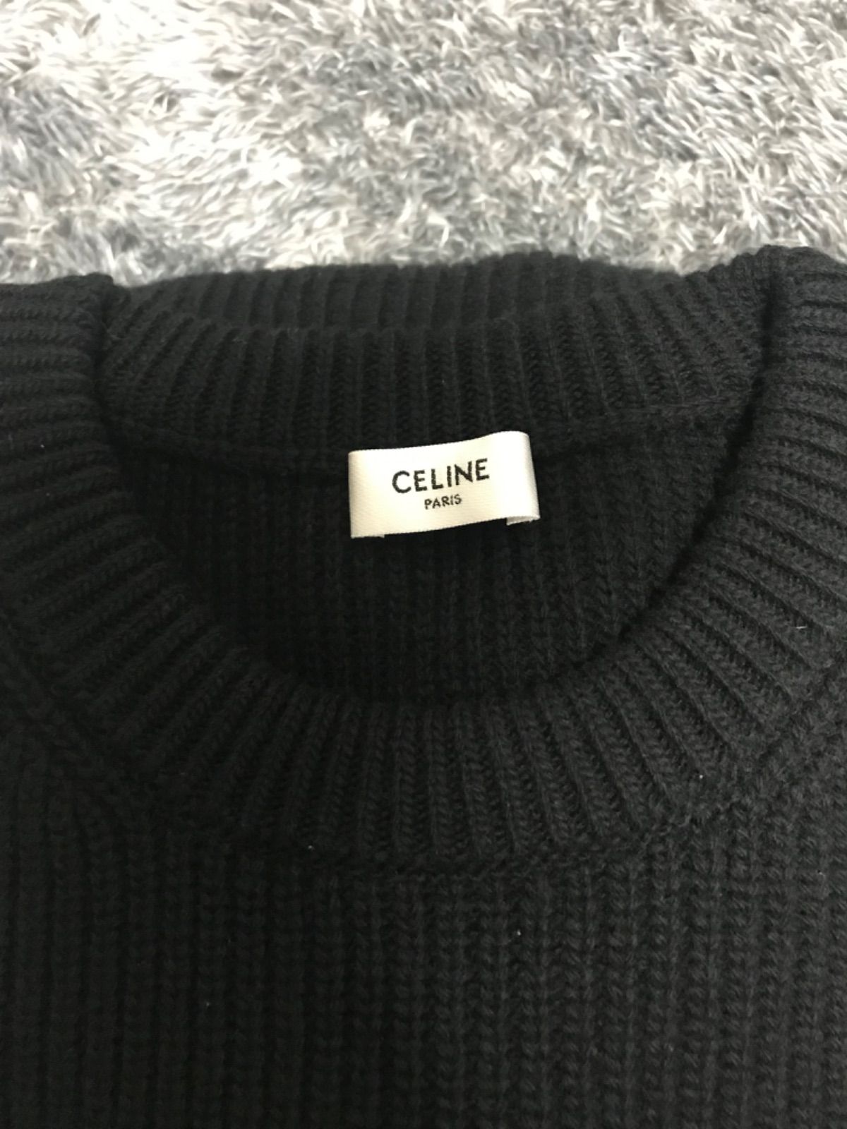 CELINEセリーヌ ロゴ オーバーサイズ セーター ウール ニット - SY3