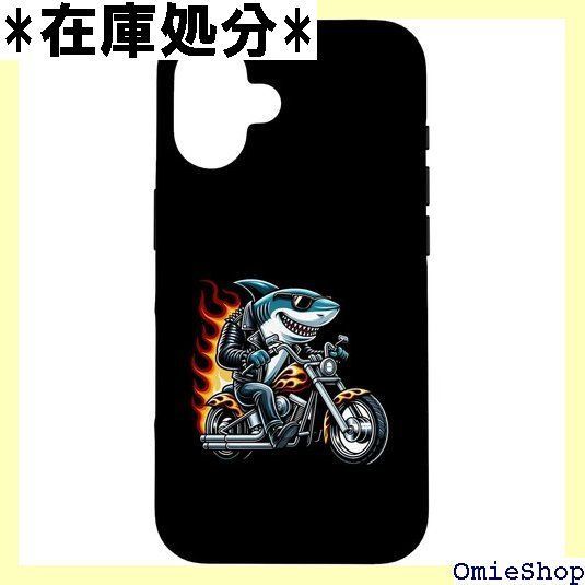 クールライダーサメバイク燃える情熱 スマホケース iPhone 16 用 2612