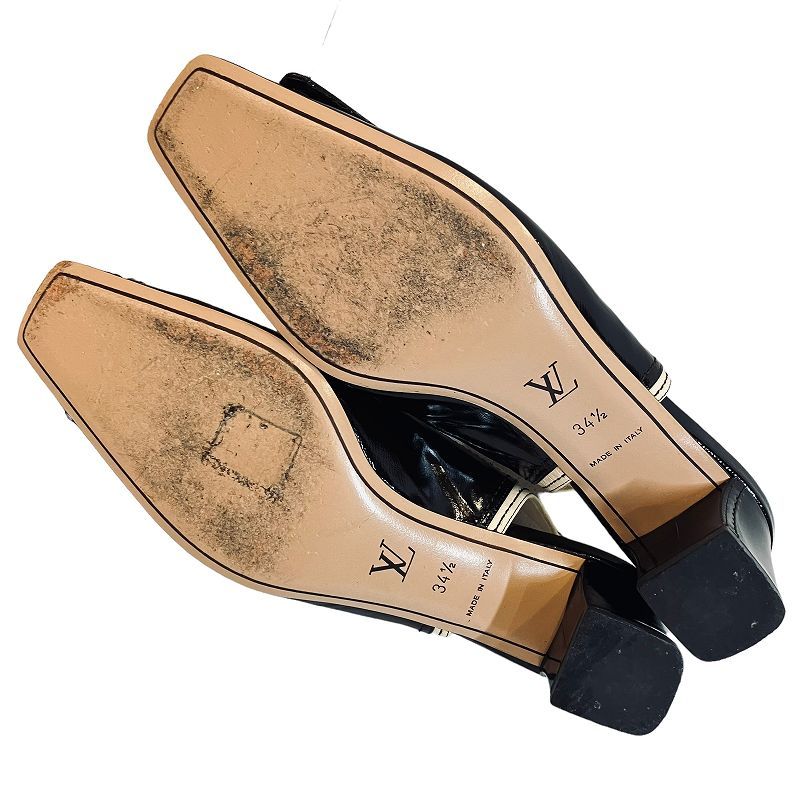 ルイヴィトン パンプス アンクルストラップ MA0025 レザー スクエアトゥ ルイヴィトン LOUIS VUITTON パンプス アンクルストラップ