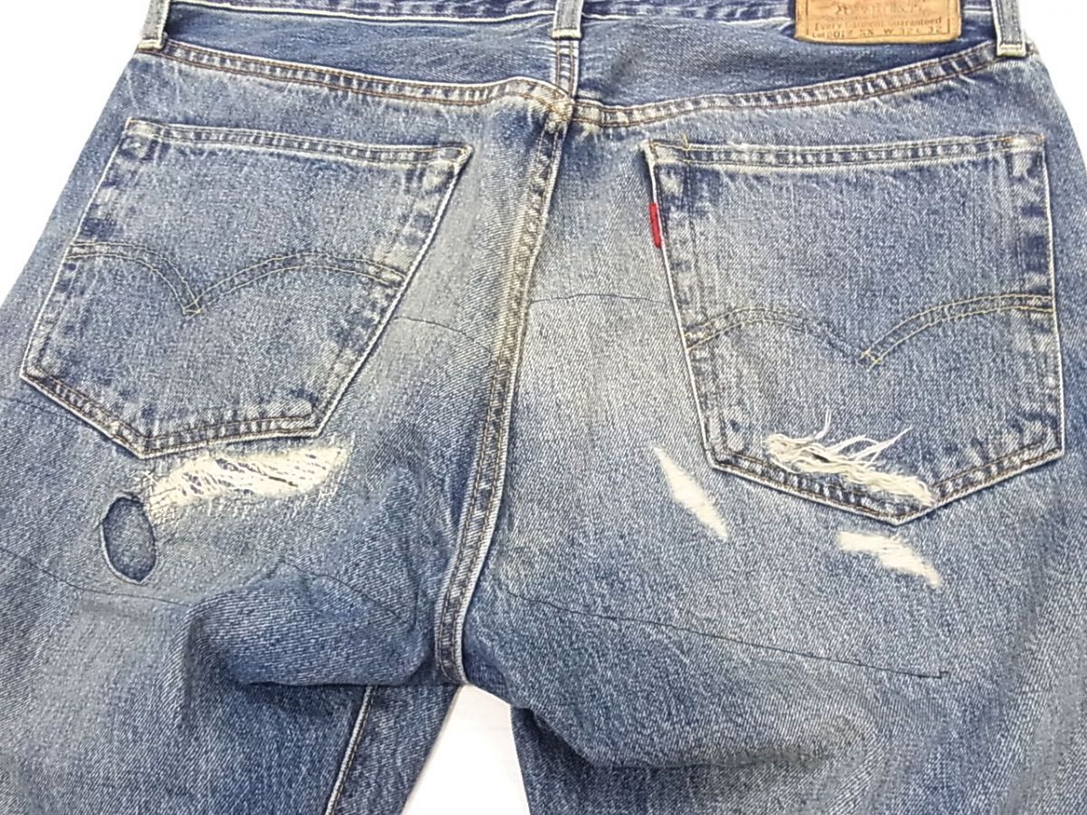 ☆LEVI'S VINTAGE CLOTHING リーバイス 501ZXX デニムパンツ ジーンズ 赤耳 セルビッチデニム ビッグE メンズ ダメージリペア加工 クーポン配布中】☆LEVI'S VINTAGE CLOTHING リーバイス 501ZXX デニム