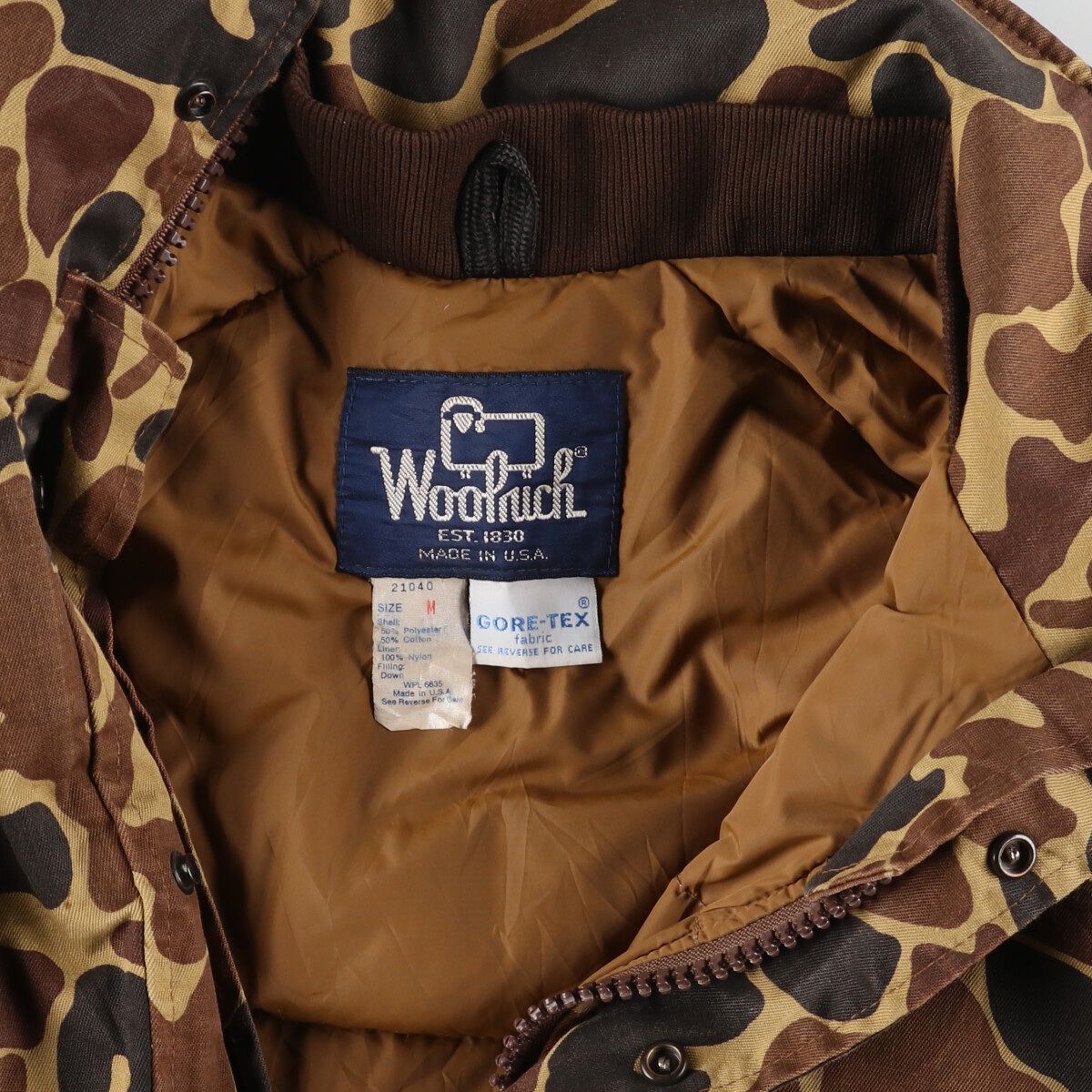 古着 80年代 ウールリッチ WOOLRICH ダックハンターカモ 迷彩柄