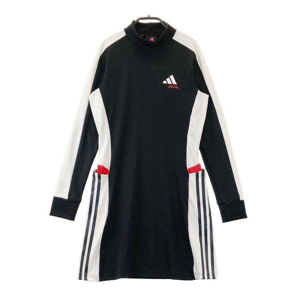 サイズ：M ADIDAS GOLF アディダスゴルフ 2024年モデル ハイネック 長袖ワンピース W JL3 DRESS  ブラック系 [240101434871] ゴルフウェア レディース ストスト サイズ：M ADIDAS GOLF アディダスゴルフ 2024年モデル