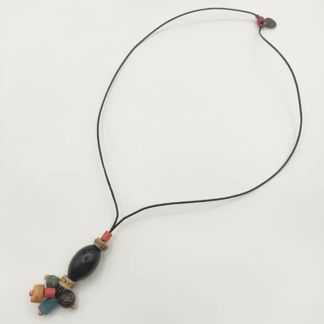 HENRY CUIR アンリークイール　レザー琥珀なネックレス　2本セット 希少】アンリークイール HENRY CUIR ネックレス - メルカリ