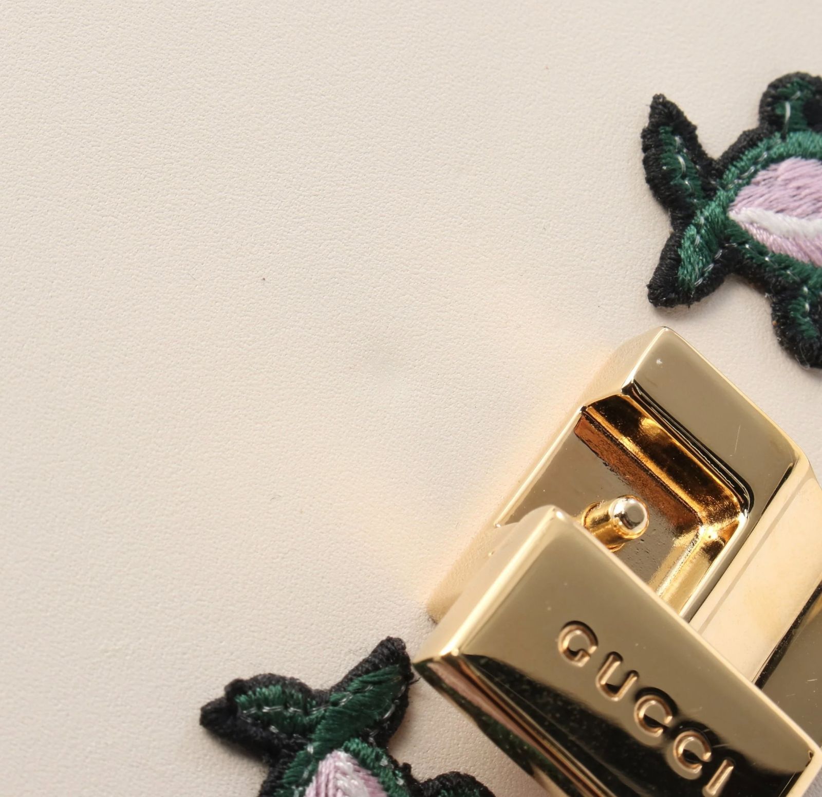 GUCCI シルヴィ シェリーライン レザー ハンドバッグ レディース