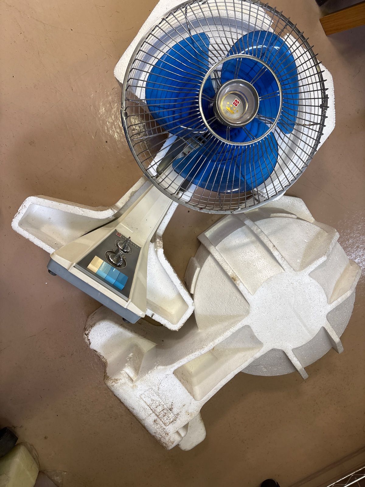動作確認済 昭和レトロ 扇風機 ナショナル 王冠マーク National