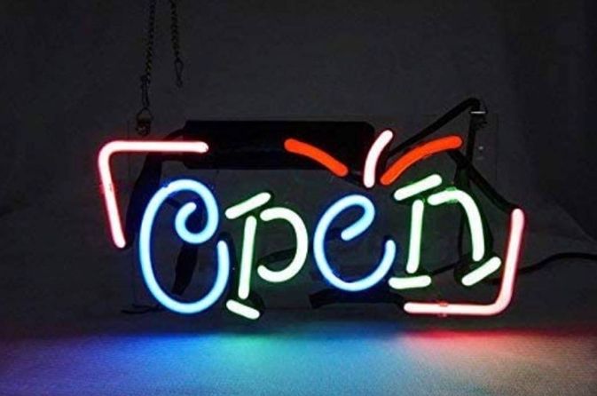 ネオンサイン お洒落でポップなOPEN看板 ネオン管 存在感抜群 オーダーメイド