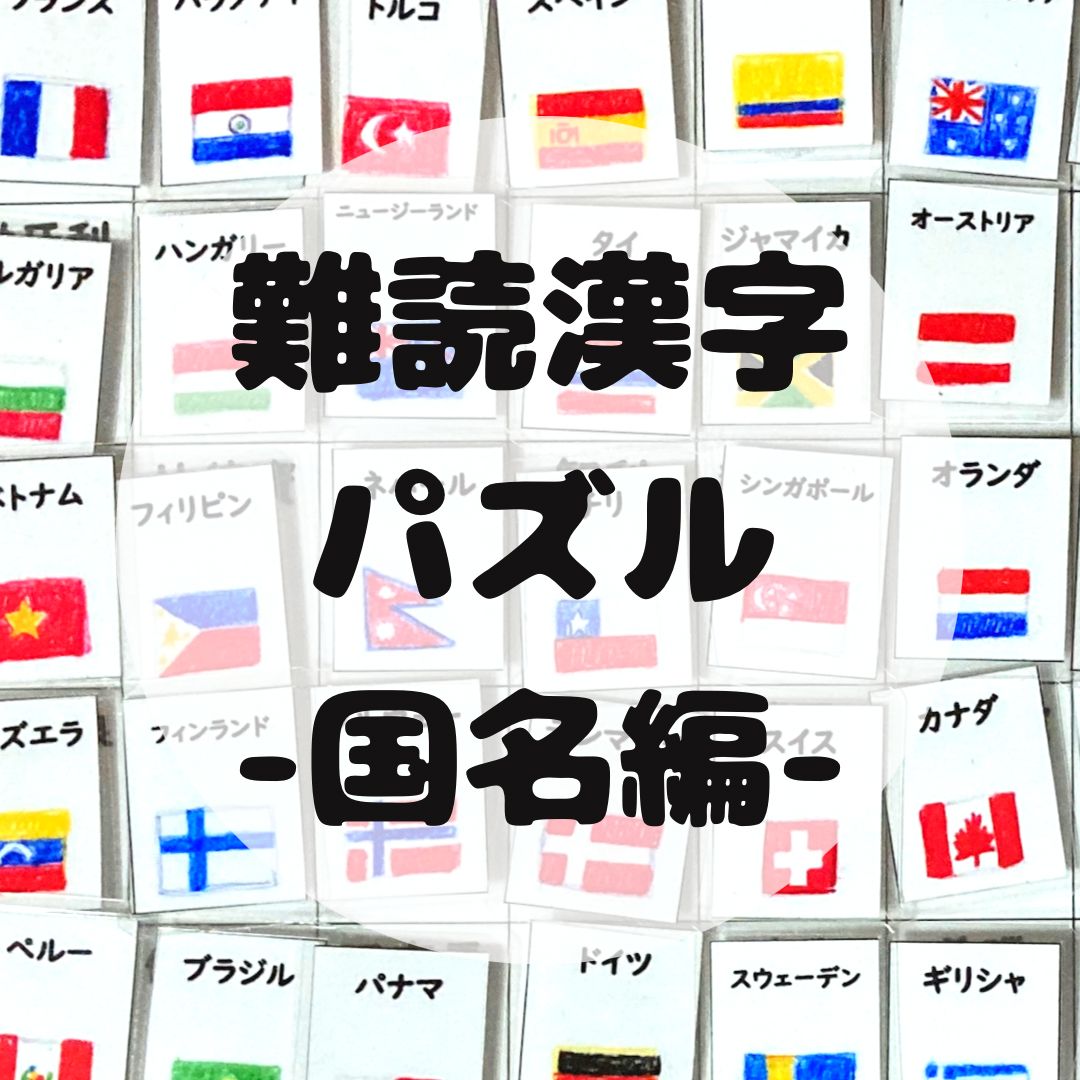 マッチング パズル 国旗 国名 世界地理 脳トレ 知育玩具 漢字 - メルカリ