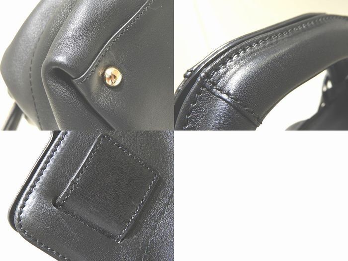 美品 Salvatore Ferragamo フェラガモ ブラック レザー 2WAY  