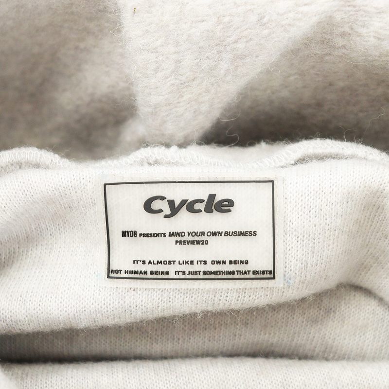 サイクル Cycle パーカー プルオーバー ロゴ F グレー 22AW-10-TP /AN20 レディース サイクル Cycle パーカー プルオーバー ロゴ F グレー 22AW-10