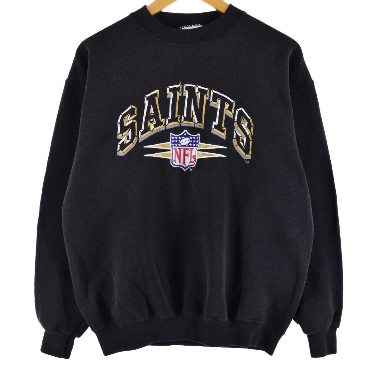 古着 90年代 LOGO ATHLETIC NFL NEW ORLEANS SAINTS ニューオーリンズセインツ スウェットシャツ トレーナー USA製 メンズL/eaa305398