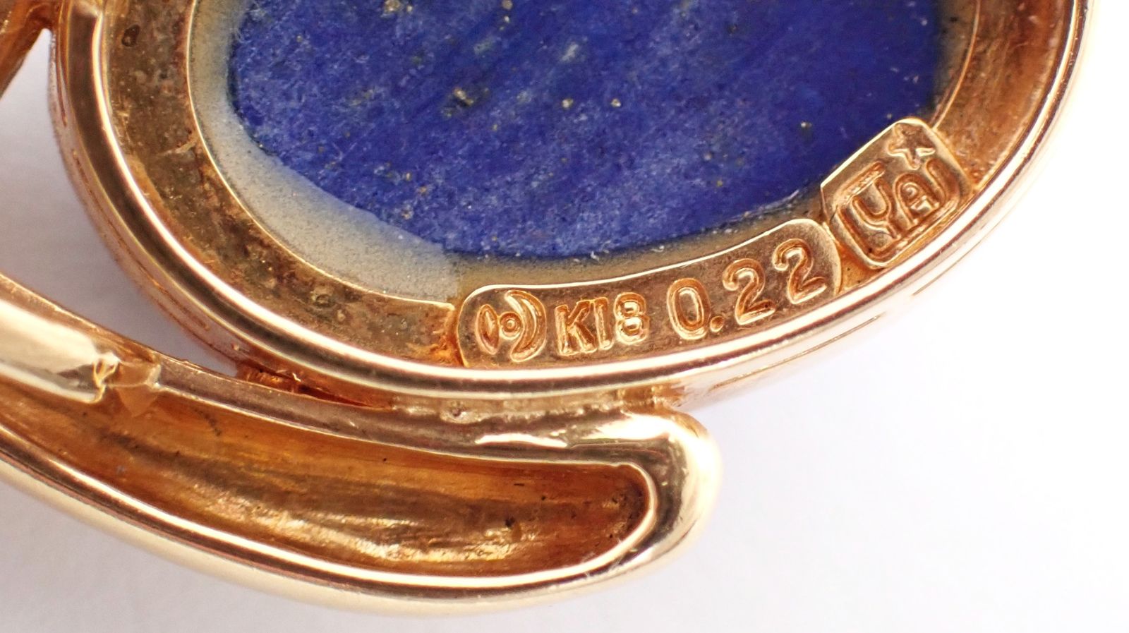 美品 田崎(タサキ) ラピスラズリネックレス D.0.22ct K18YG 21.4g 