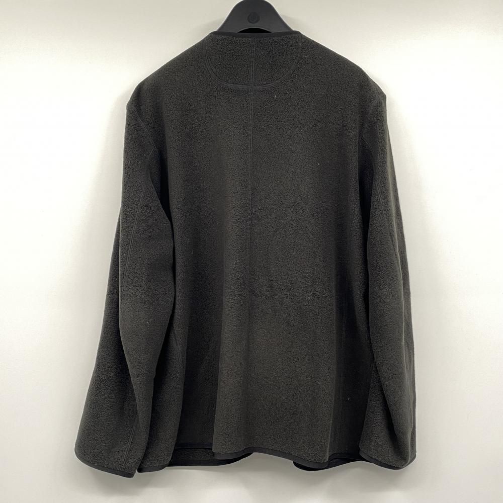 中古】DANTON ノーカラーフリースカーディガン ブラック サイズ