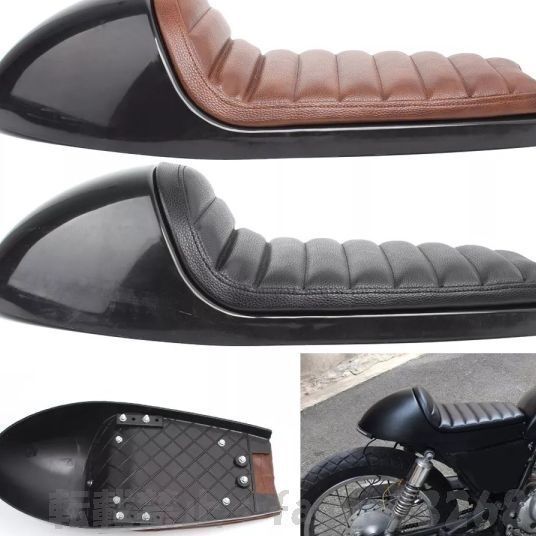 ホンダ ヤマハ ドゥカティ BMW トライアンフ ヴィンテージ カフェレーサー シート レトロ サドル スクランブラー クッション シート Caz793