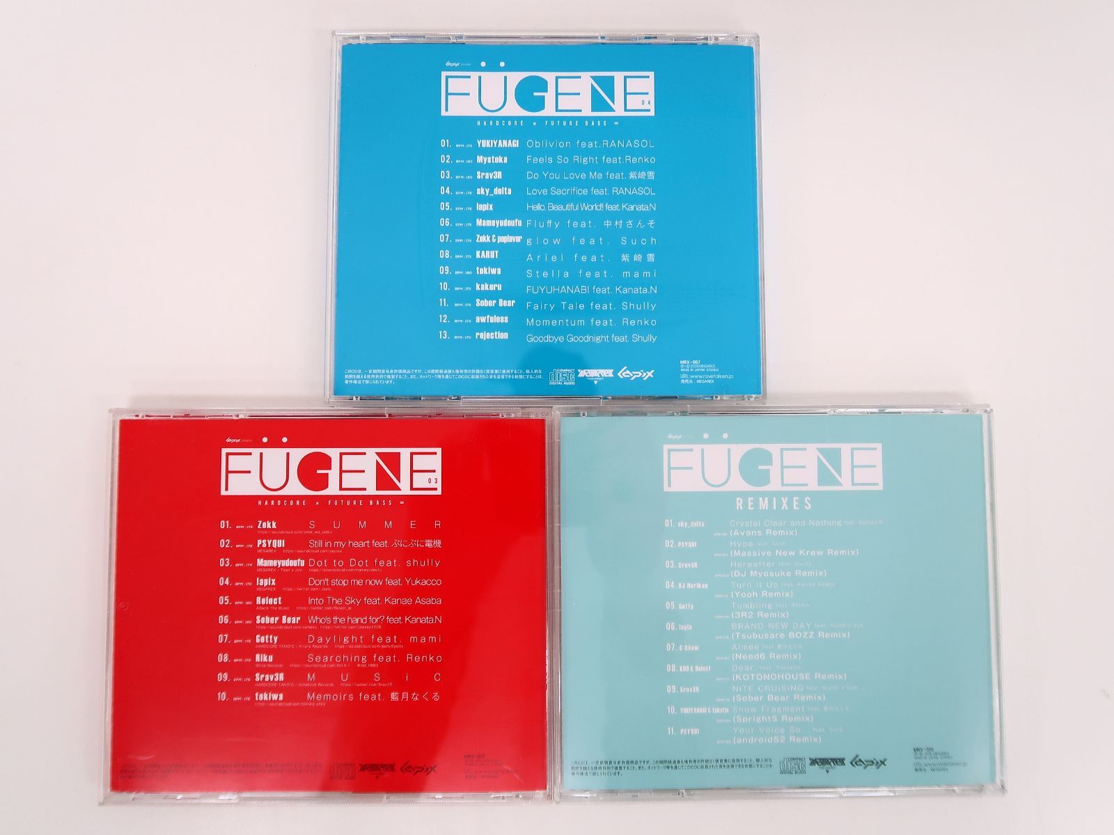 3枚セット テクノ系同人CD FUGENE 3/4/Remixes MEGAREX - メルカリ