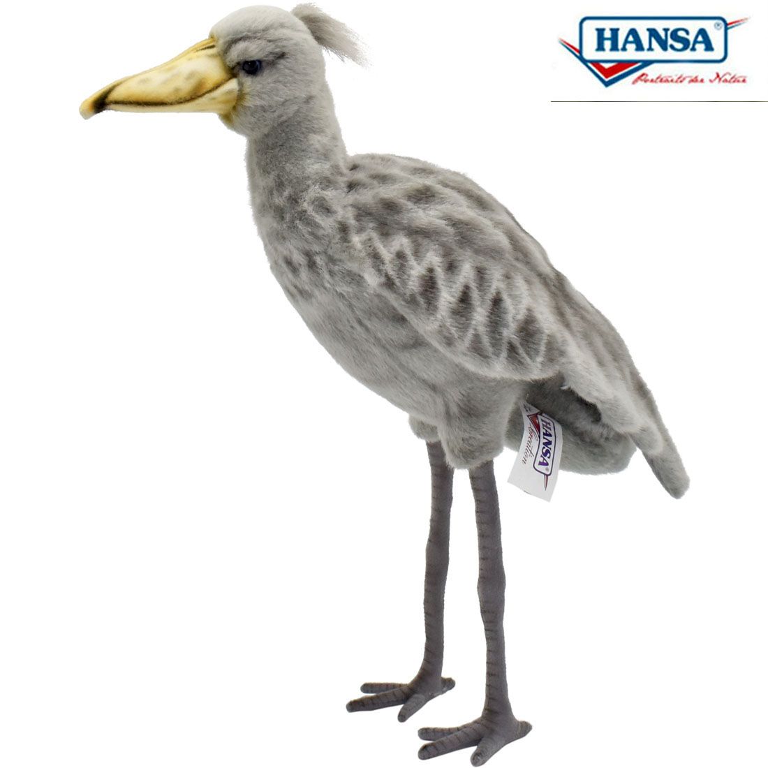 HANSA 7640 ハシビロコウ 35cm SHOEBILL BIRD BH7640 動かない鳥 ペリカン ぬいぐるみ ハンサ もふもふ 動物 犬 猫 鳥 うさぎ ペンギン アニマル 置物 人形 フィギュア 大きい 実物大 大型