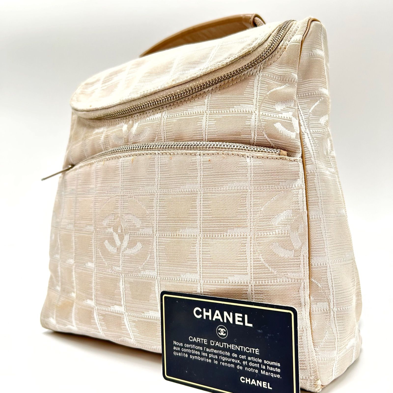 CHANEL シャネル リュック ショルダーバッグ 2way ニュートラベルライン ナイロン レザー ベージュ ホワイト メンズ レディース  ユニセックス - メルカリ