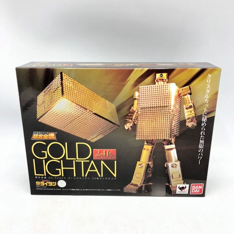 【中古】バンダイ　超合金魂 GX-32R ｺﾞｰﾙﾄﾞﾗｲﾀﾝ 24金ﾒｯｷ仕上げ　開封品[70]