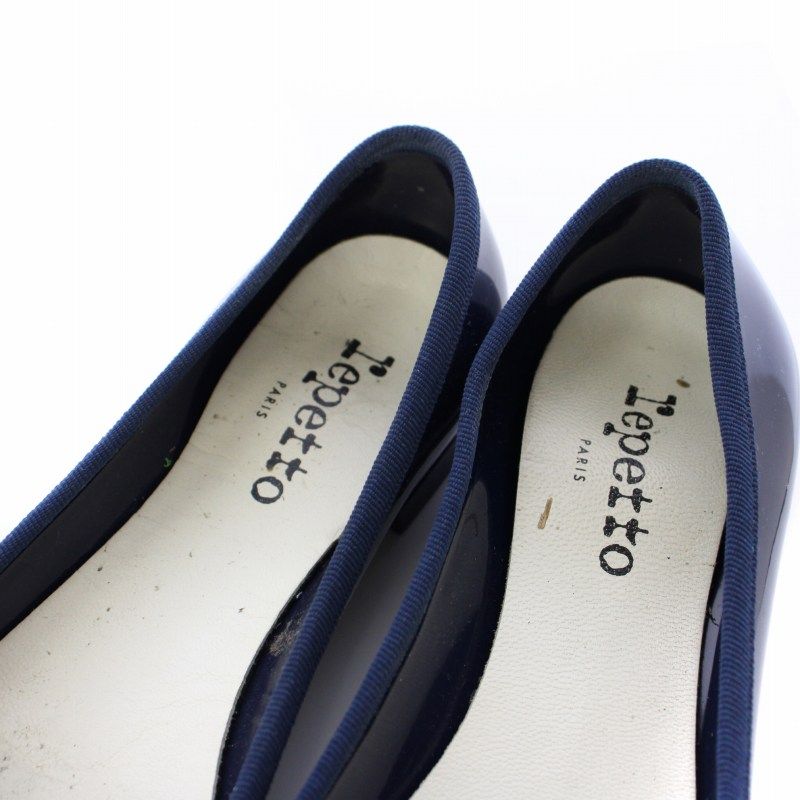 ❣️美品❣️repetto レペット エナメル フラットシューズ ネイビー 40 レペット Repetto サンドリヨン Cendrillon バレエシューズ