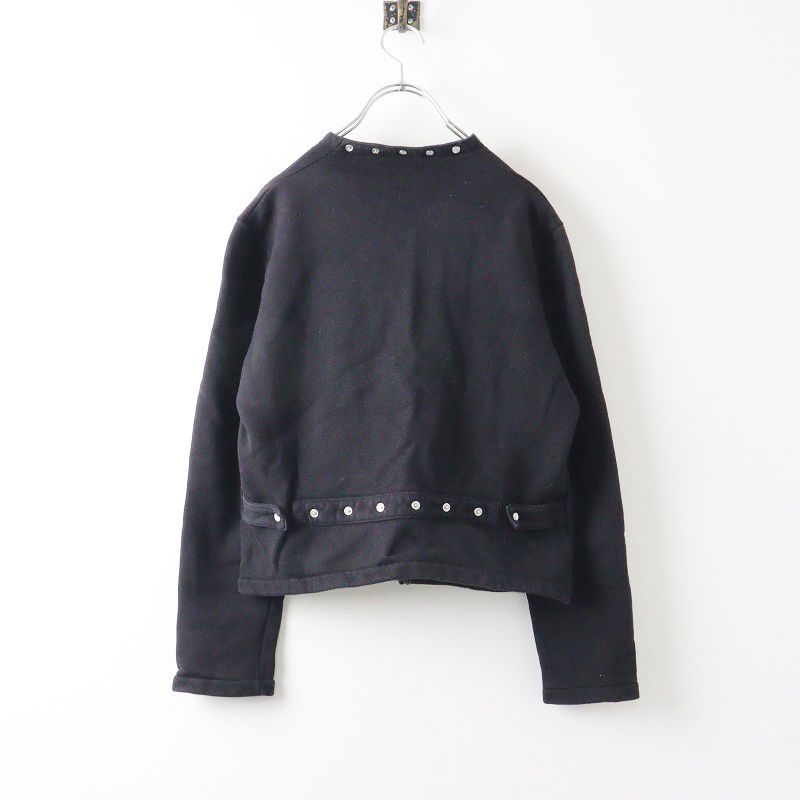 アニエスベー agnes b. M001 CARDIGAN カーディガンプレッション T2/ブラック 裏起毛 スナップボタン  羽織り【2400013941198】 - メルカリ