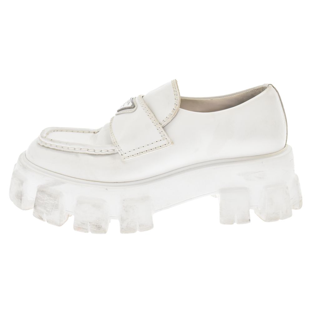 PRADA プラダ モノリス ローファー 2DE129 ホワイト 9 PRADA プラダ モノリス ローファー 2DE129 ホワイト 9 - メルカリ