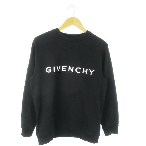 ジバンシィ GIVENCHY トレーナー スウェット クルーネック 長袖 プリント ロゴ 裏起毛 ボーイズ 男の子 12+ 黒 ブラック /AO16 ■GY18