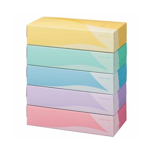 まとめ）TANOSEE ティッシュペーパー5colors 200組/箱 1パッ メルカリShops