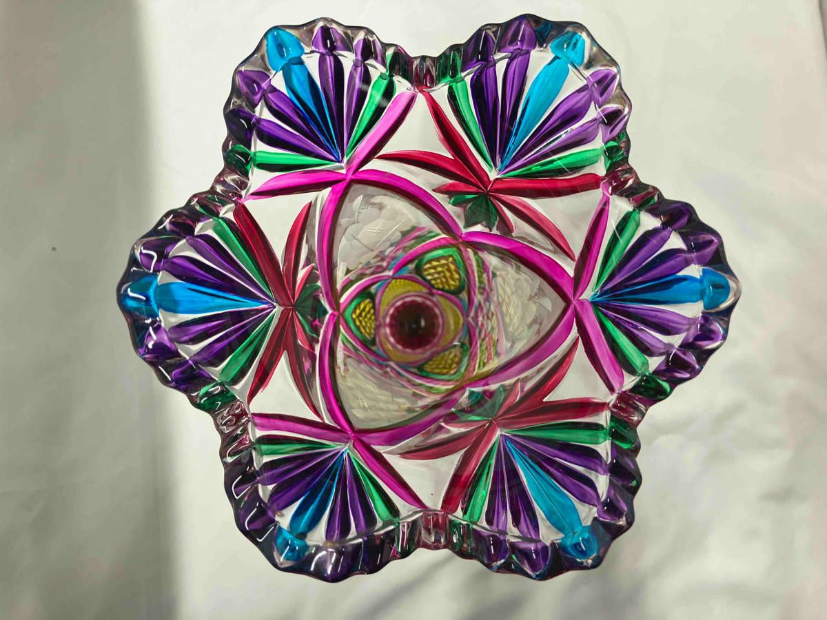 KAMEI GLASS 花瓶　 カメイグラス クリスタル マツガオカ KAMEI GLASS Lead Crystal 24% Flower Vase 花瓶 箱あり カメイグラス