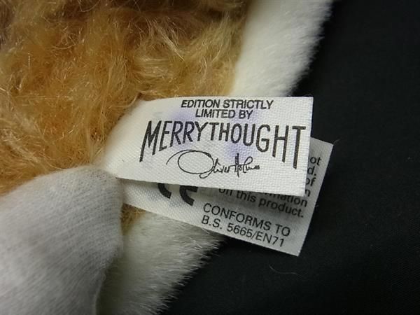 ■極美品■ MERRYTHOUGHT メリーソート チーキー プリンス 50/250 ポリエステル テディベア くま  ぬいぐるみ ブラウン系 FF7727 □極美品□ MERRYTHOUGHT メリーソート チーキー プリンス 50
