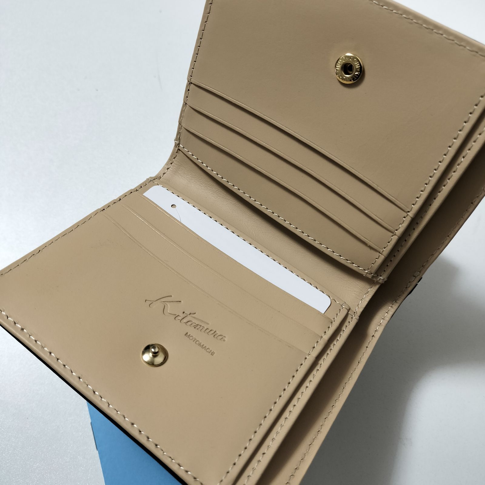 キタムラ 二折財布 天然素材独特の風合い PH0539 ダークブルー