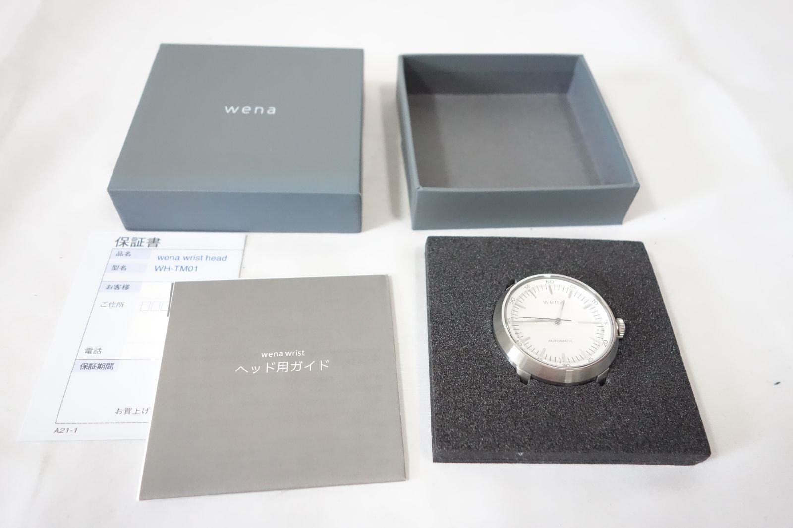 SONY ソニー ハイブリッドスマートウォッチ wena wrist -head- Three Hands Mechanical White Head WH-TM01 W