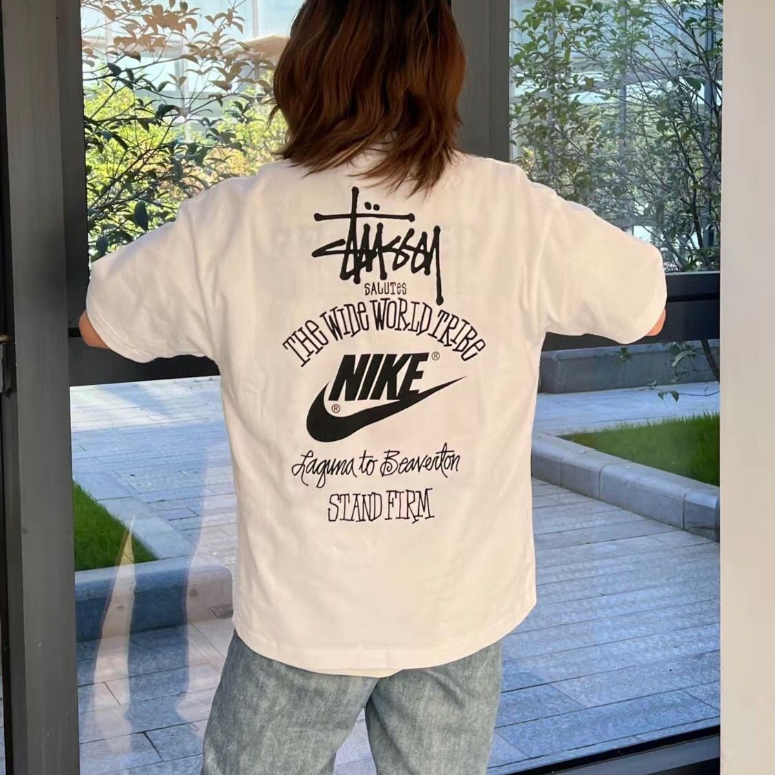 新品 特価値 Nike x stussy ステューシー ダイス Tシャツ 男女兼用 2枚 ...