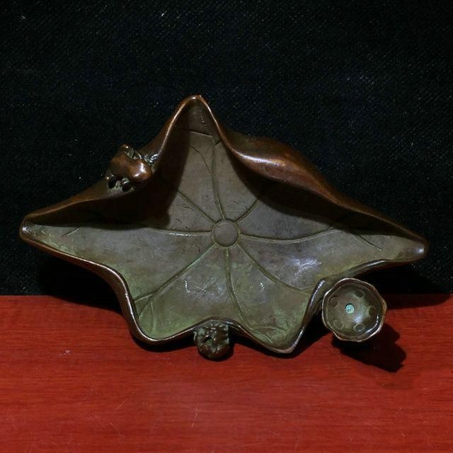 銅 細工 蓮華筆洗 文房具 香挿 線香挿 装飾品 工芸品 美術品 置物 銅 細工 蓮華筆洗 文房具 香挿 線香挿 装飾品 工芸品 美術品